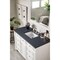 James Martin Vanities Bristol 48in Single Vanity, Bright White w/ 3 CM Charcoal Soapstone Quartz Top 157-V48-BW-3CSP - alternate 5